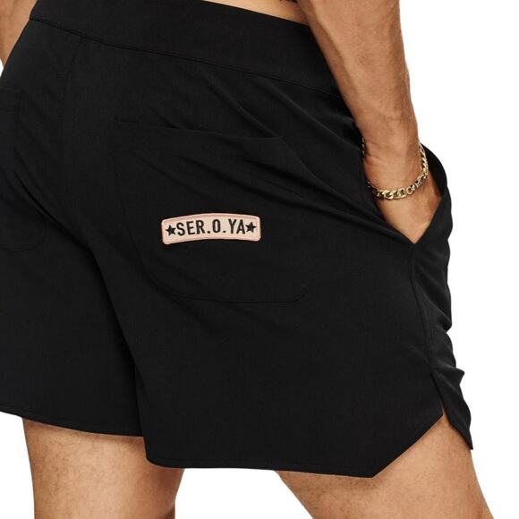 SER.O.YA Bree Black Swim Short Board Short NWT Size XS Unisex - Picture 3 of 4